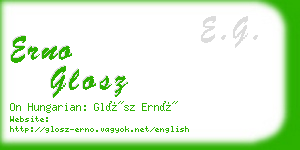 erno glosz business card